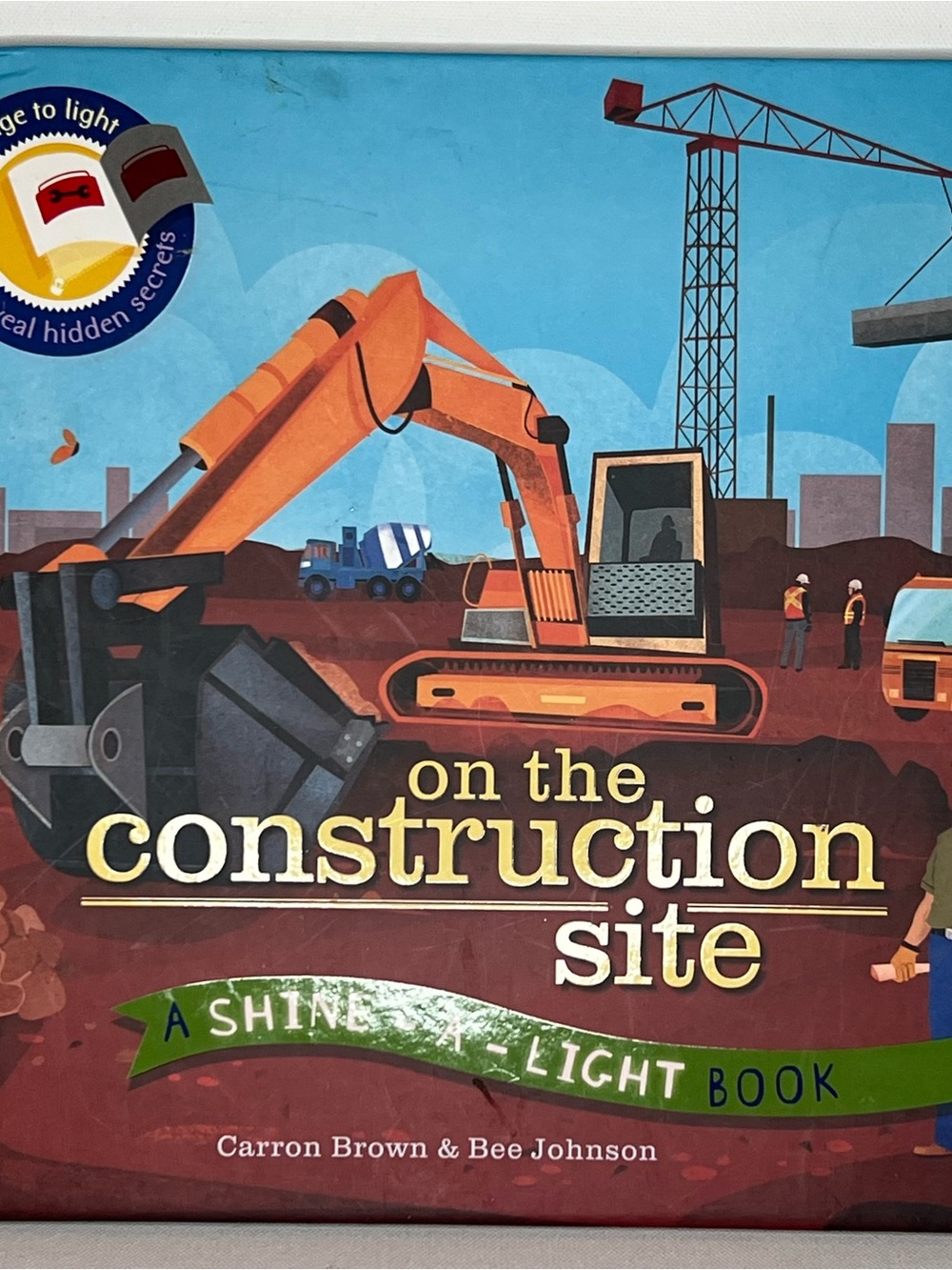 On the Construction Site - Orange Excavator Kids Book by